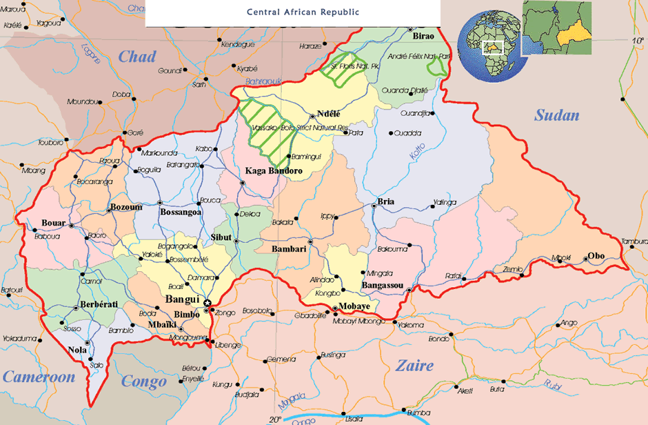 Bossangoa map